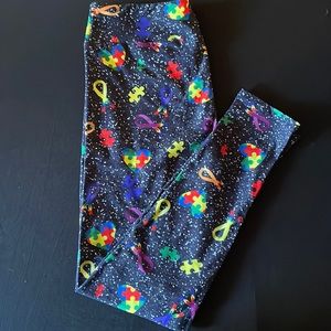 Autism Hearts Buttery Soft New Boutique Leggings.
